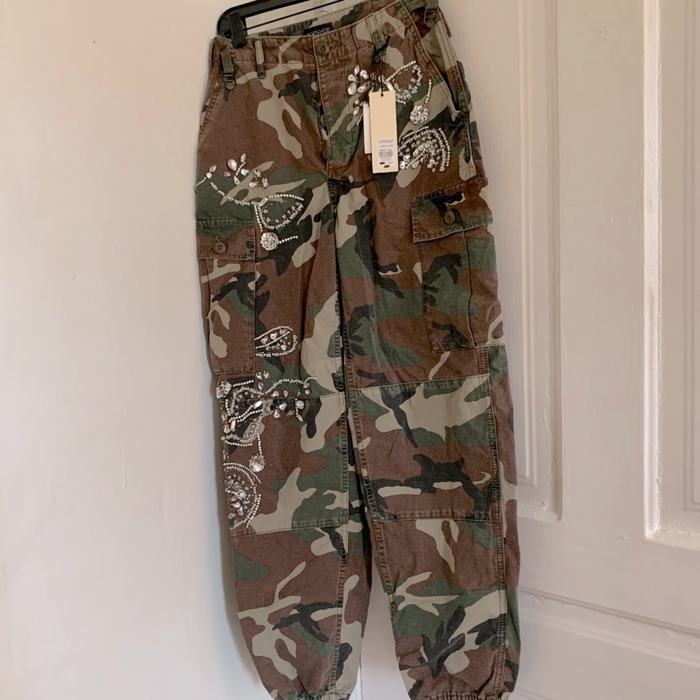 Bedazzled army pants